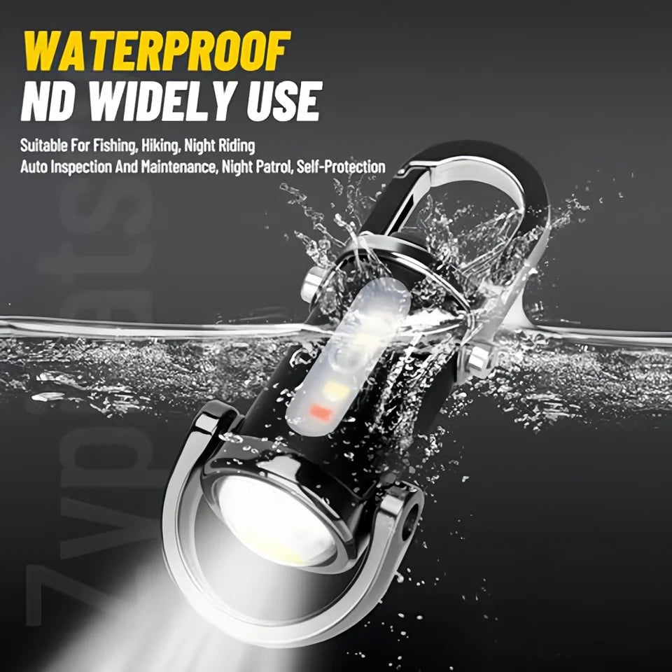 Mini USB Rechargeable LED Flashlight Keychain Portable Waterproof Camping Pocket Lamp Keyring Hanging Light Outdoor Gear Oasis Select