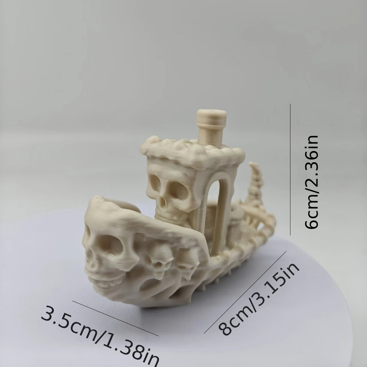 Mysterious Skull Pirate Ship Miniature Figurine 3D Printed Aquarium Decor Skeleton Vessel Ornaments Fish Tank Home Display Gifts Oasis Select Skeleton ship1