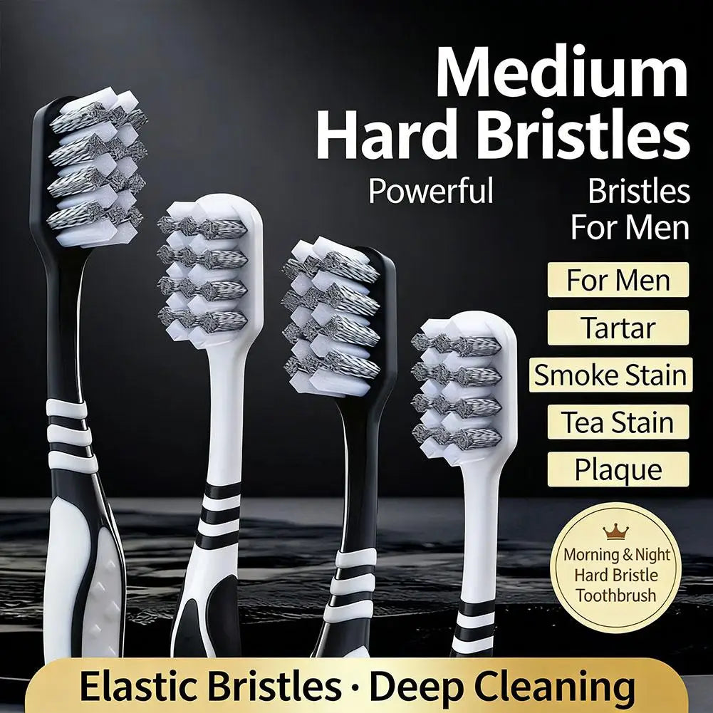 Hard bristled adult toothbrush gift set, suitable for couples traveling, going to school, and cleaning oral hygiene at home Oasis Select