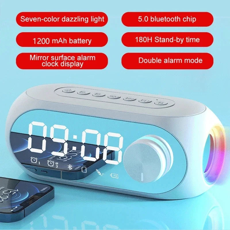 AyeBeau S8 Bluetooth Alarm Clock Speaker with FM Radio