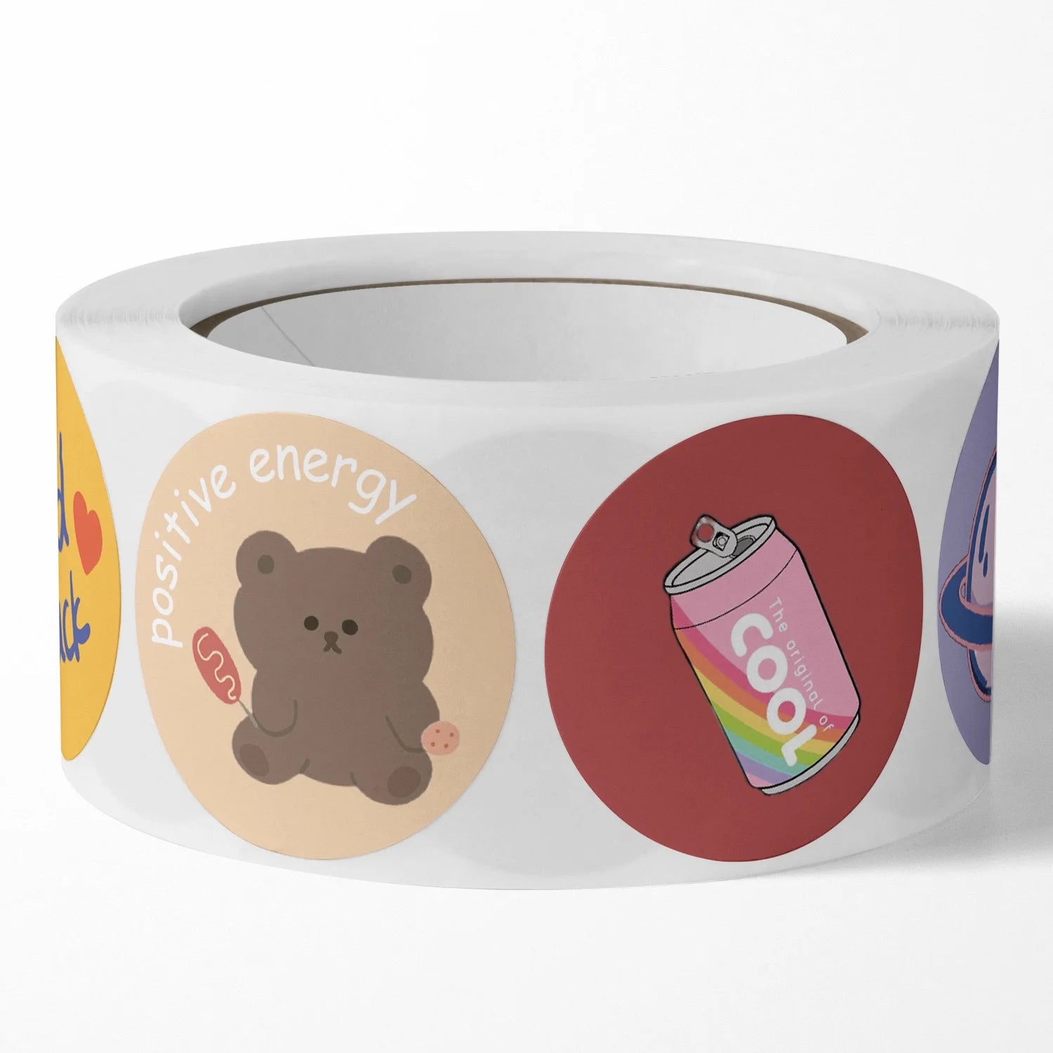 500pcs/roll 1 inch Cute Cartoon Stickers for Gift Wrap, Envelope Closure, Small Business Office Supplies, Diy Decor Oasis Select