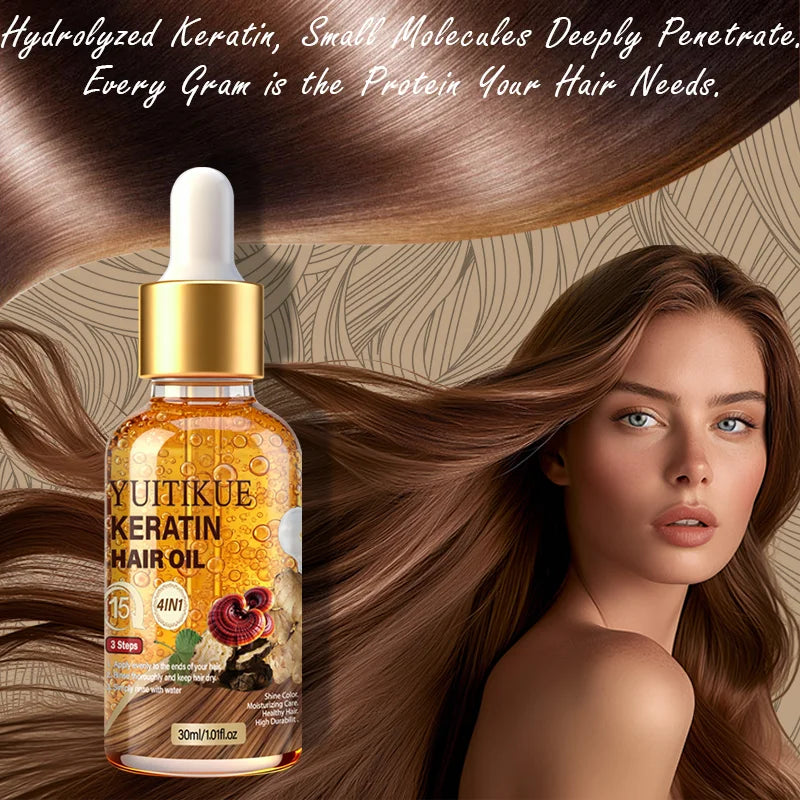 YUITIKUE Keratin Hair Oil – Protein Infused, Shine & Moisture