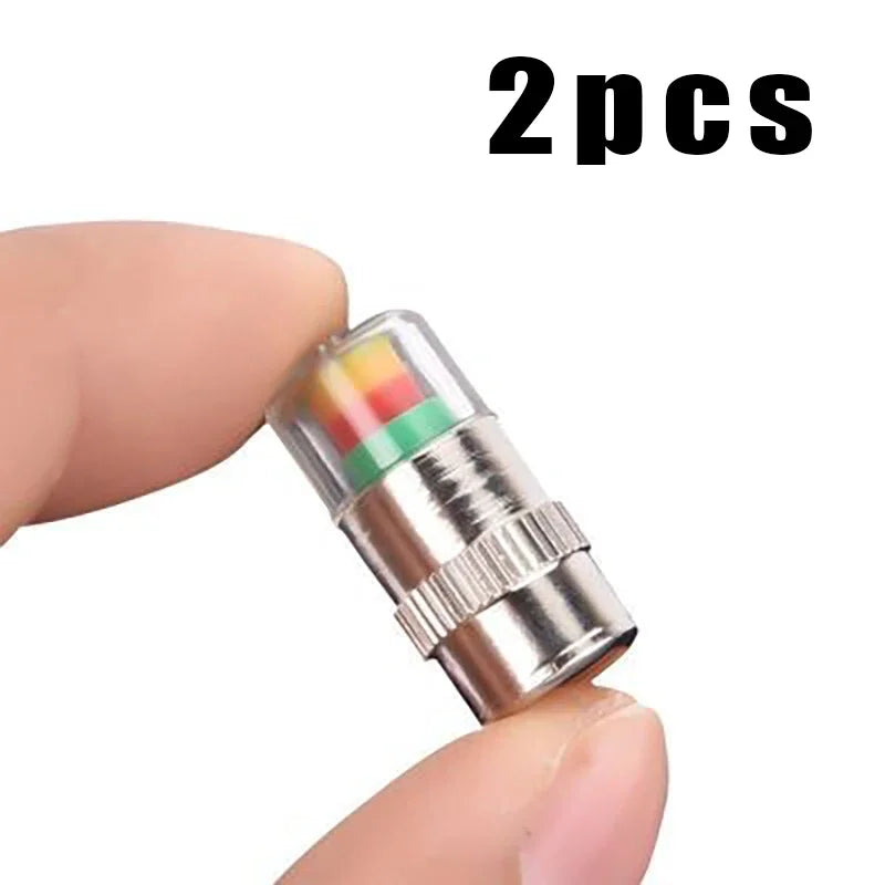 2/4pcs Car Tire Pressure Indicator Tire Pressure Gauge Indicator Alert Monitoring Valve Cap Sensor External Valve Detection Oasis Select 2pcs