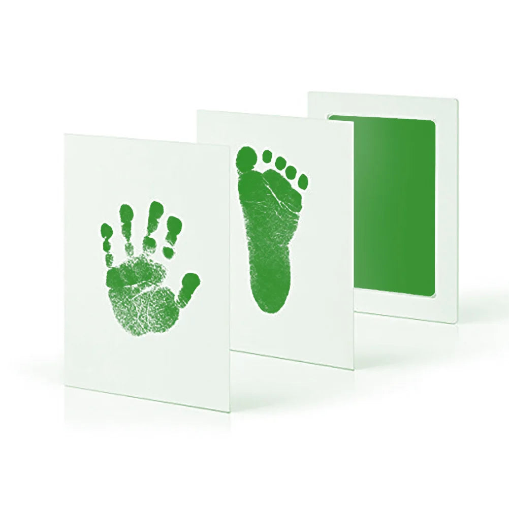 Pet Dog Footprint Handprint Pad Safe Non-toxic Printing Pad Pet Footprint Baby Paw Footprint Pad Oasis Select green