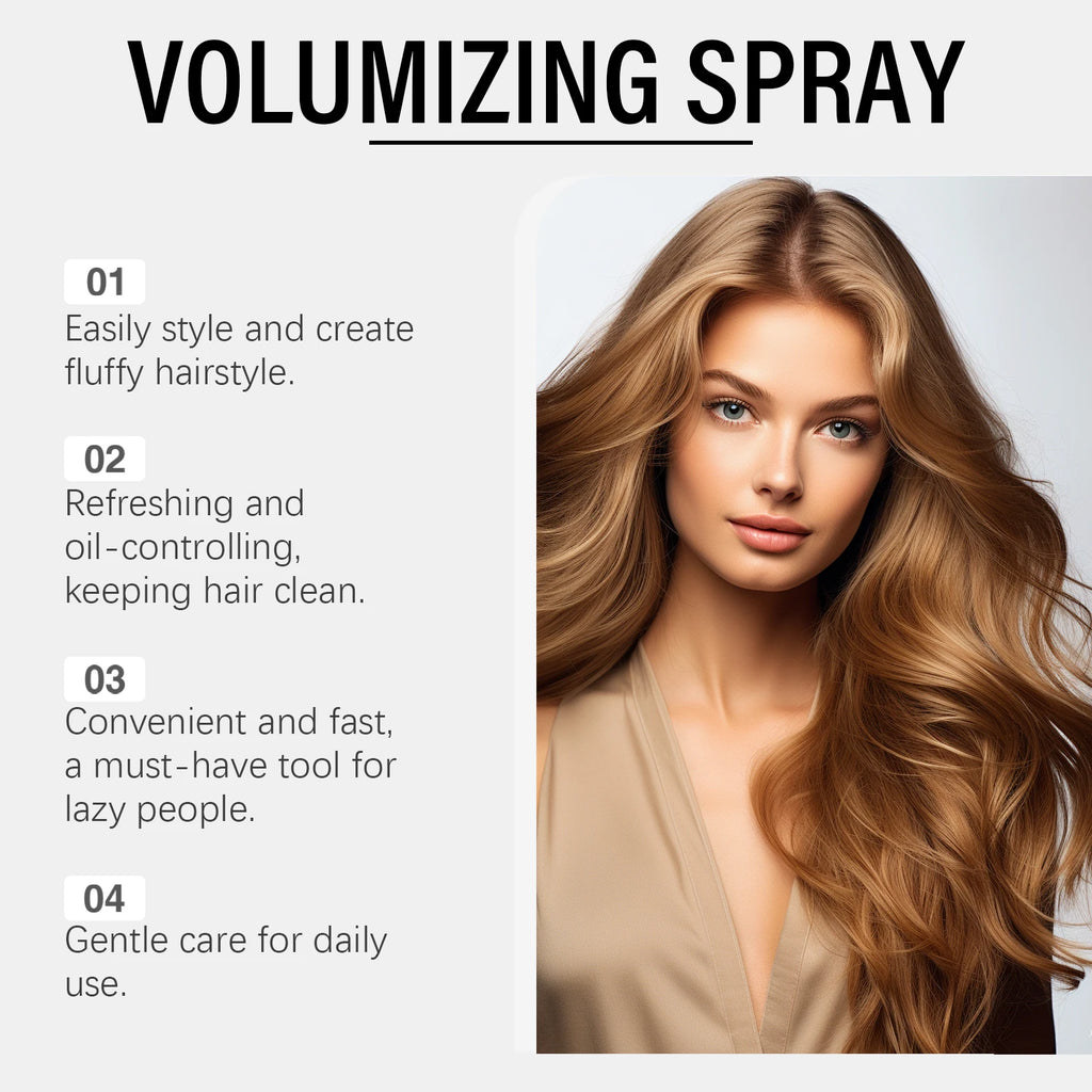 Fluffy Volumizing Hair Spray Quick-Drying Non-greasy Wash Free Increase Volume Lazy People Hairdressing Hair Shaping Spray Oasis Select