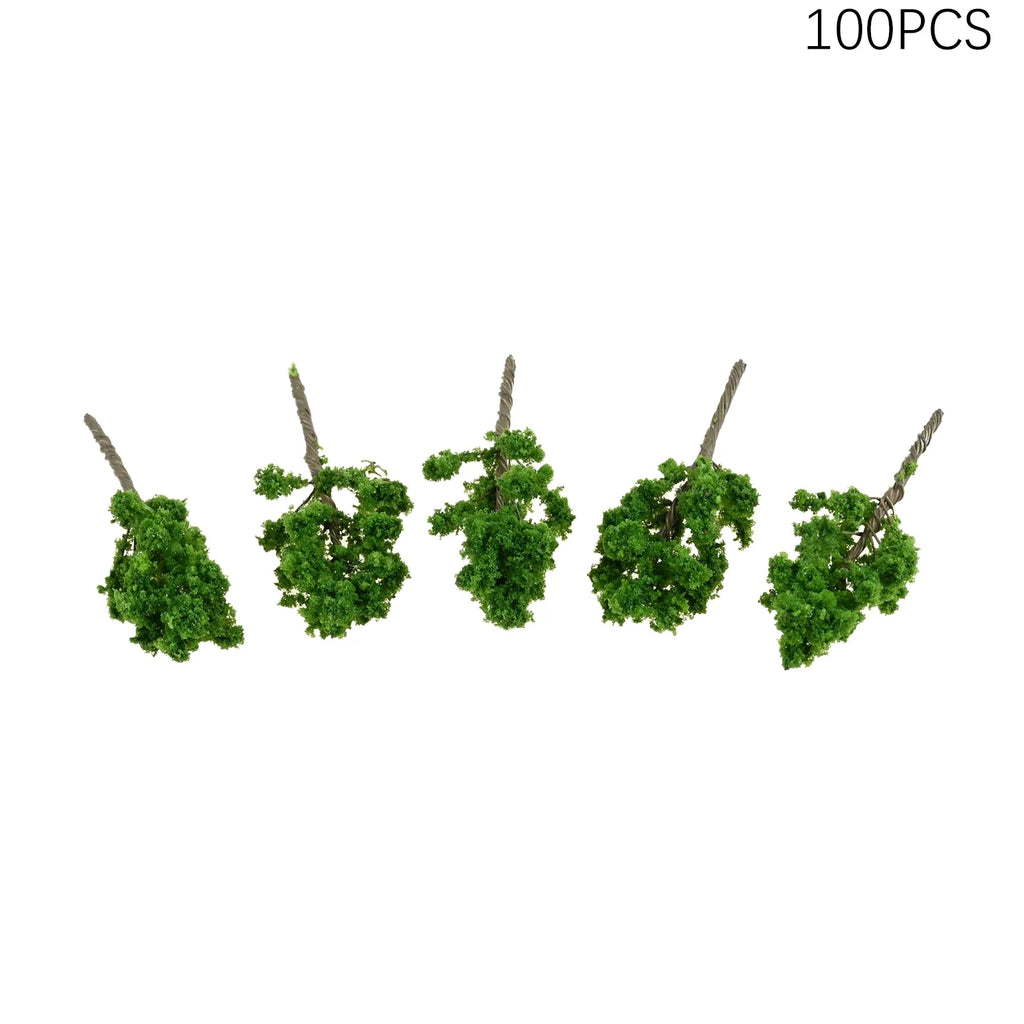 100Pcs Miniature Trees for Architectural Models,Three-dimensional Models,height 3.6cm Fits for Decoration Desktops,Living Rooms Oasis Select