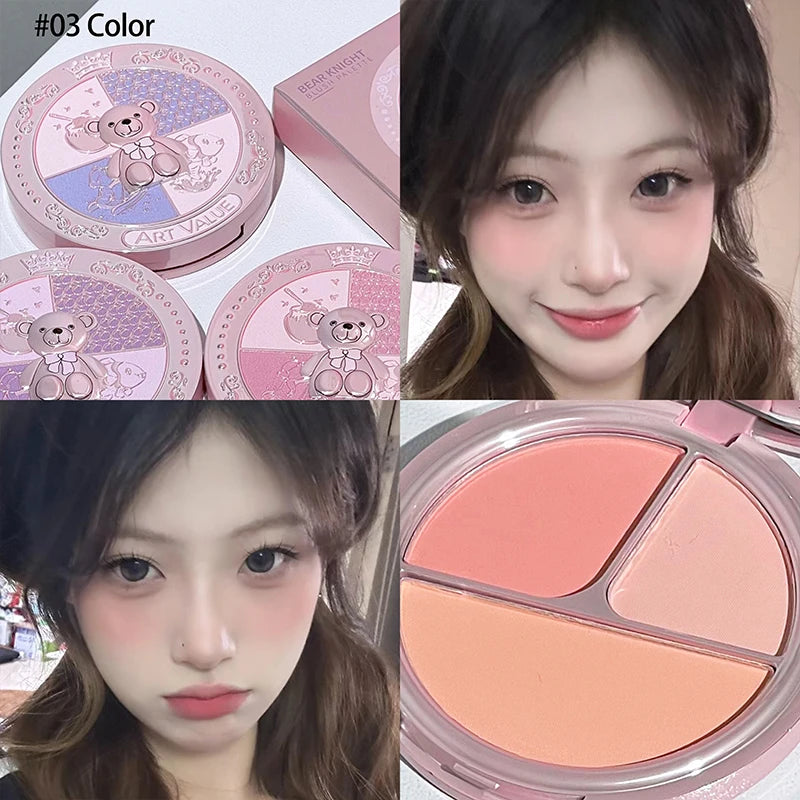 ARTVALUE Matte Blush Palette – 3-Color Cheek Tint & Contour