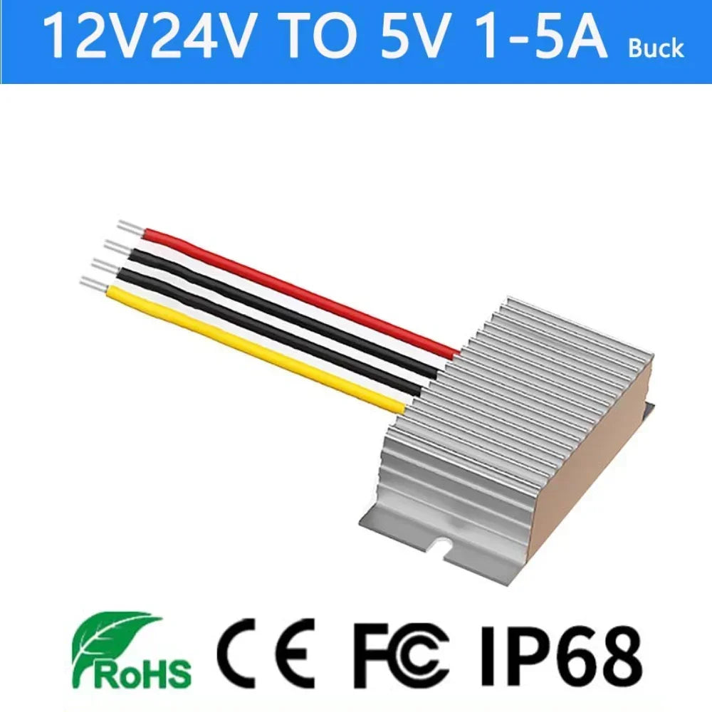 24V to 5V1A-5A 12V to 5V 5A 25W Power Converter Input Voltage 8-36V DC Step-down Module Buck to 5V Switching Power Supply Oasis Select