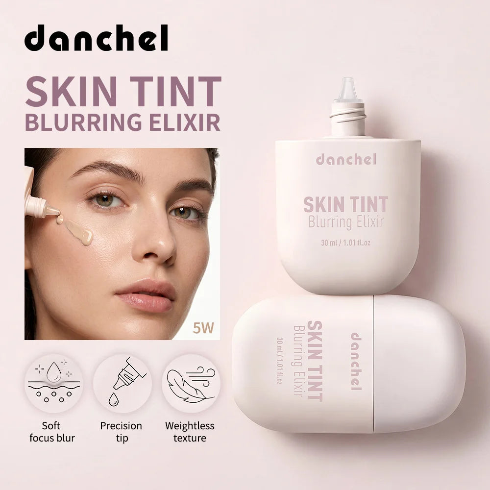 24 Colors Skin Tint Liquid Foundation Natural Finish Blur Pores Soft Focus Makeup Lightweight Hydrating Base for All Skin Types Oasis Select