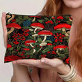 Red Mushroom Makeup Bag – Cute Fabric Cosmetic Pouch & Coin Purse