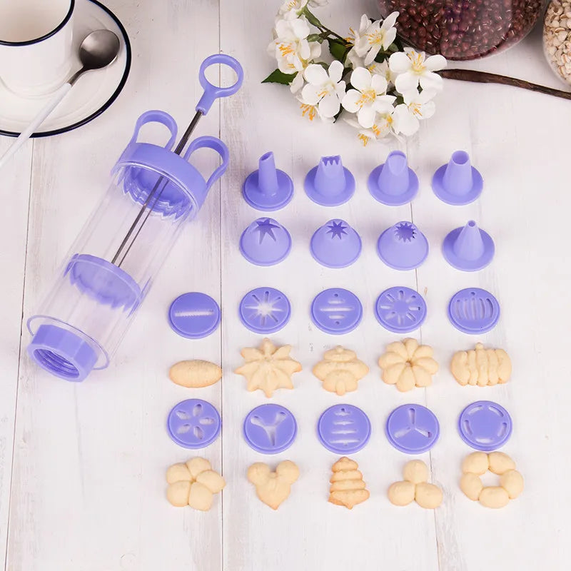Confectionary Cookie Tips Plastic Cream Gun DIY Pastry Syringe Extruder Kitchen Gadgets Pastry Nozzles Cake Decorations Tools Oasis Select
