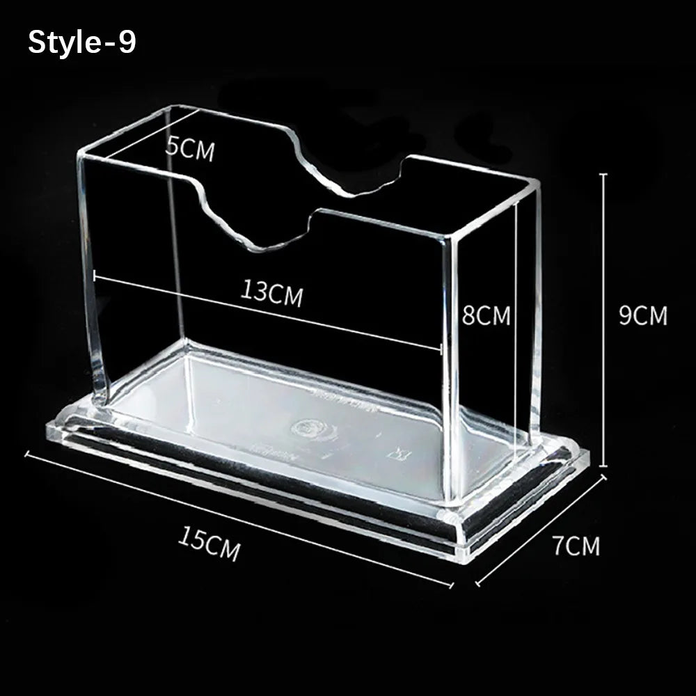 Fashion Transparent Acrylic Napkin Holder Sturdy Desktop Upright Tissue Box Vertical Paper Towel Box Restaurant Napkin Box Oasis Select 9