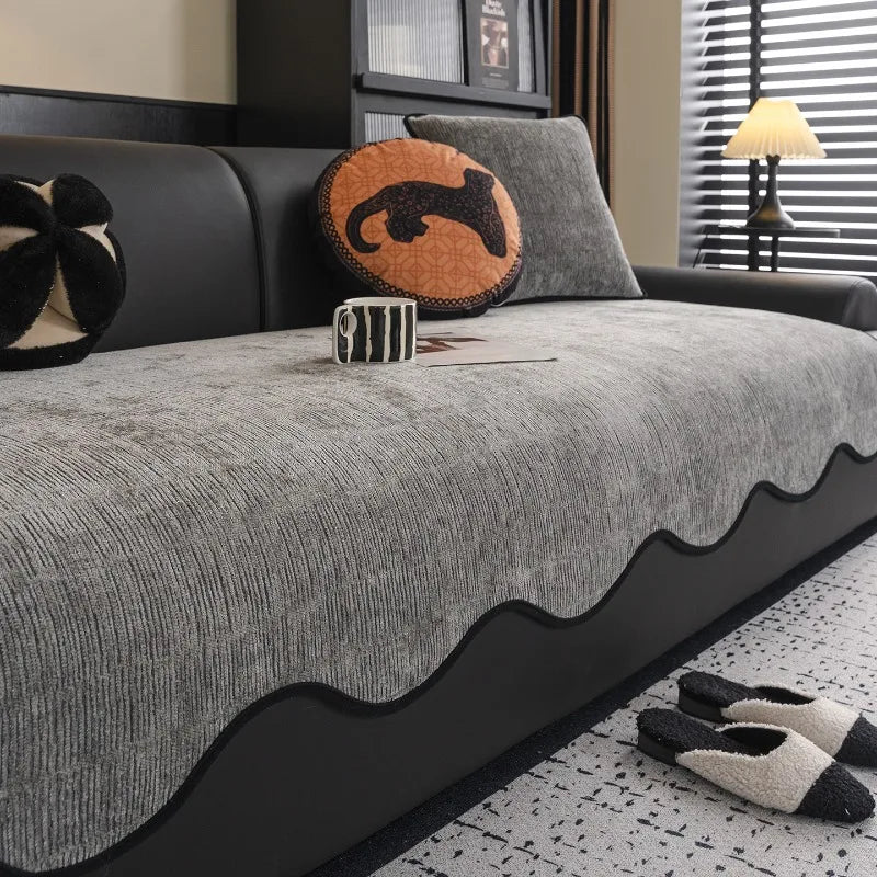 Sofa Cushion with Irregular Edging Simple Style Home Textile All Season Universal One-piece New Style Non-slip Oasis Select