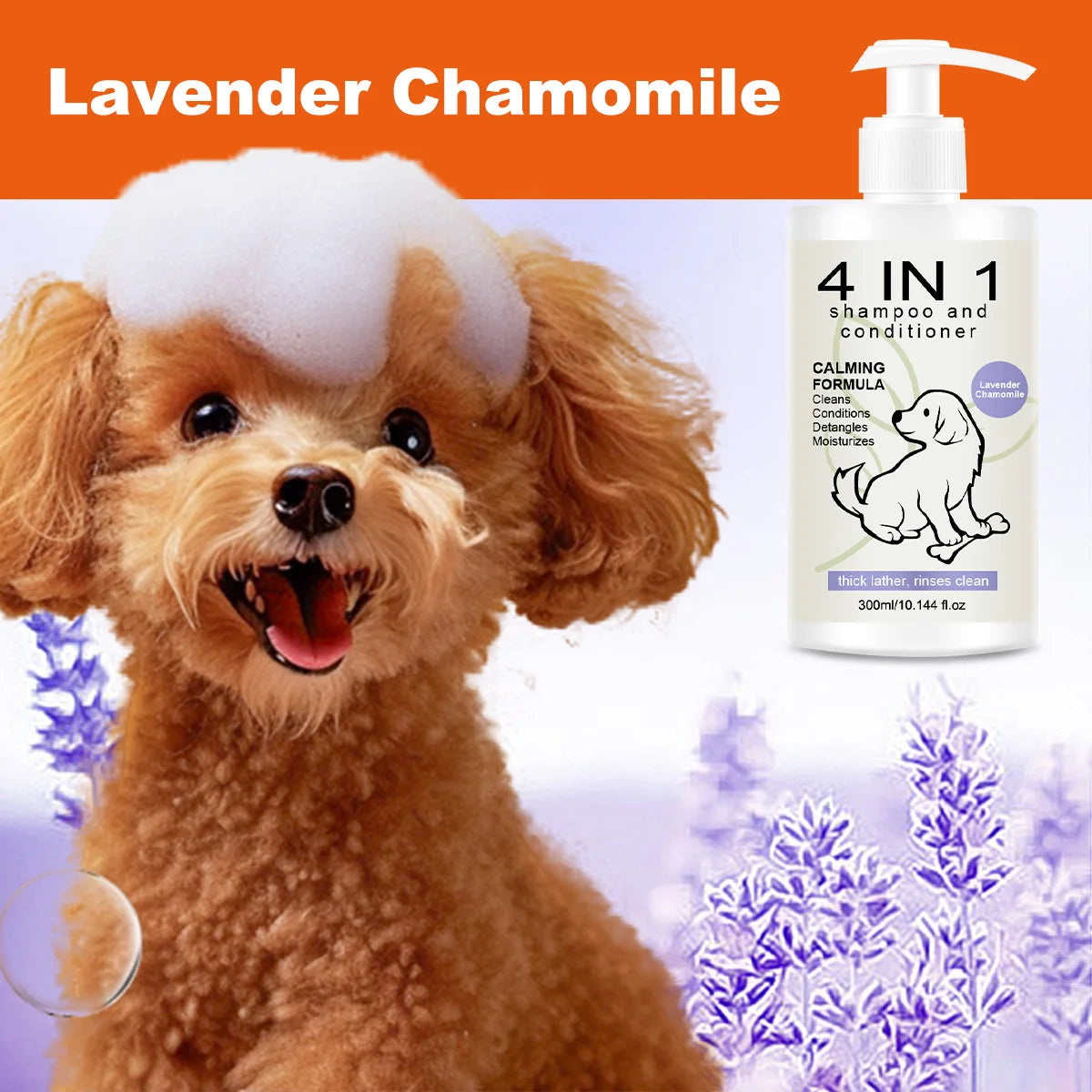 4-in-1 Pet Shampoo & Conditioner for Dogs & Cats | Anti Shed Pet Shampoo Conditioner Oasis Select