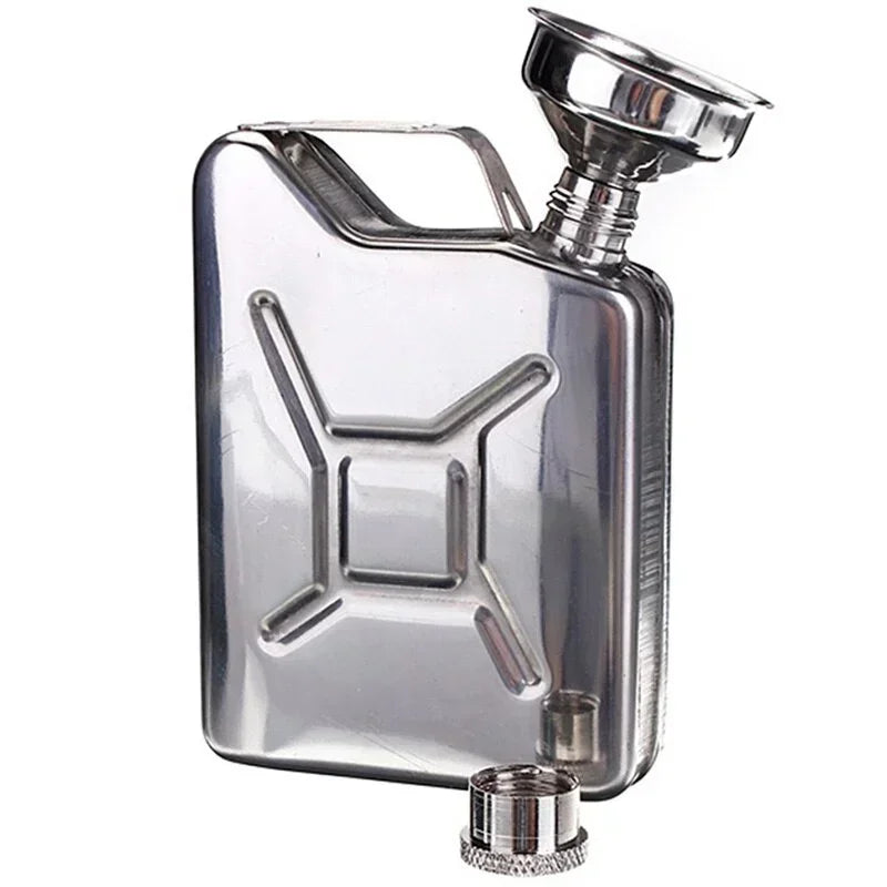 5 oz Hip Flask with Funnel Portable Whisky Wine Pot Creative Stainless Steel Flagon for Whiskey Liquor Personalized Men Gift Oasis Select