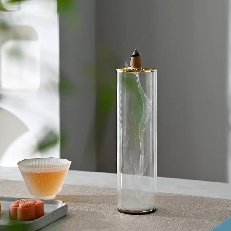 Upside-down Incense Burner Creative Line Incense Burner Zen Decoration Retractable Glass Incense Burner Oasis Select