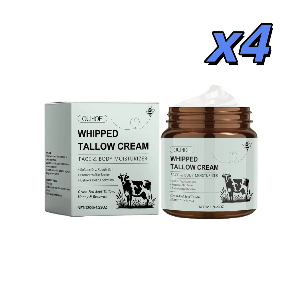 Tallow Cream Natural Shrink Pores Firming Lift Gentle Hydration Soft Refreshing Barrier Relieve Dryness Radiant Daily Skin Care Oasis Select 120g X 4pcs