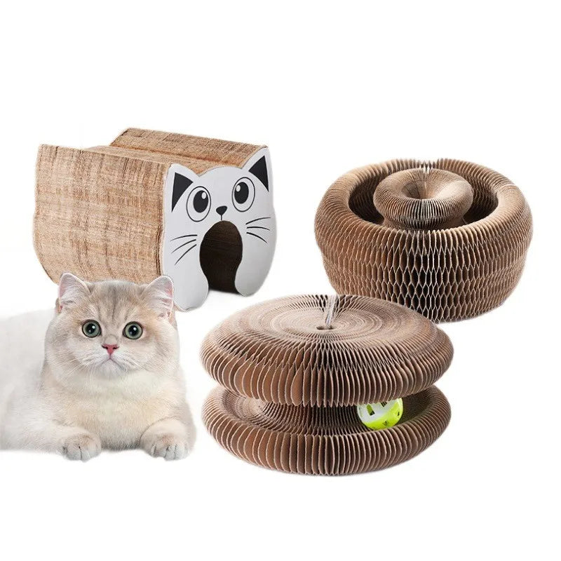 The Corrugated Paper Claw Board Is A Wear-resistant and Non-flaking Cat Toy for Self-entertainment and Relaxation Oasis Select cat head