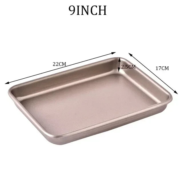 Carbon Steel Baking Tray Oven Specific Rectangular Non Stick Baking Plate Flat Bottomed Tray Steamed Cake Tray Oasis Select Low 9in