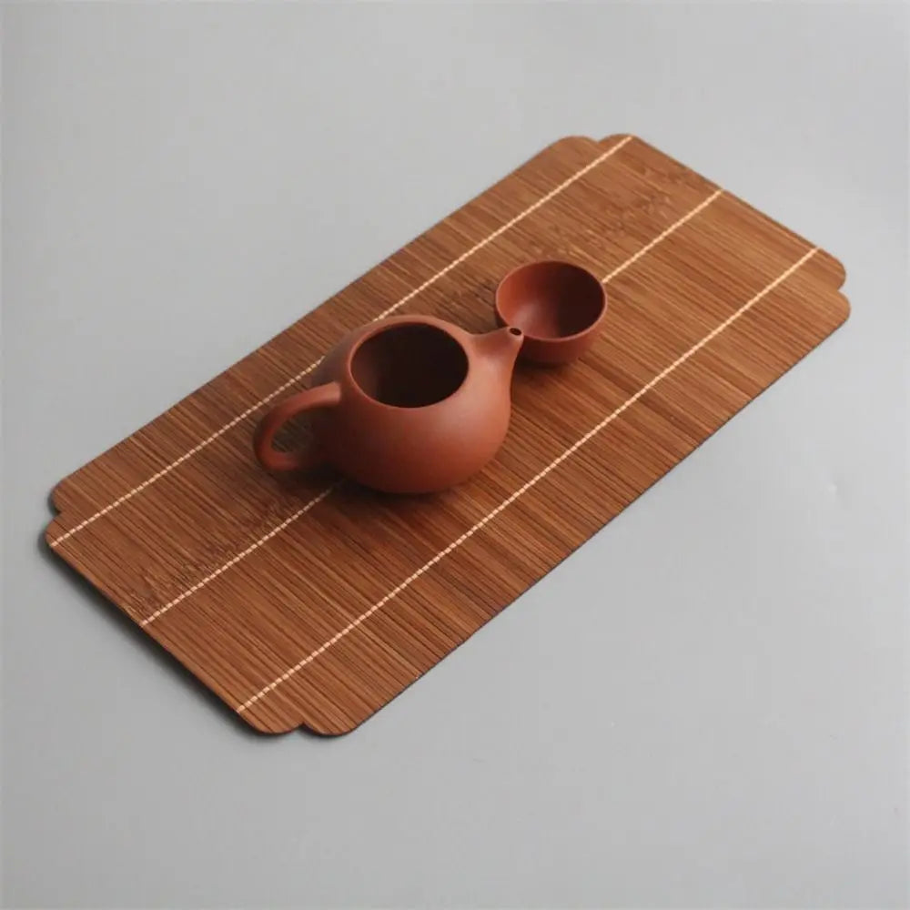 Multicolor Bamboo Tea Mat Heat Insulation Anti Scalding Hand-woven Tea Mat Multi-shape Zen Tea Mat Tea Ceremony Supplies Oasis Select