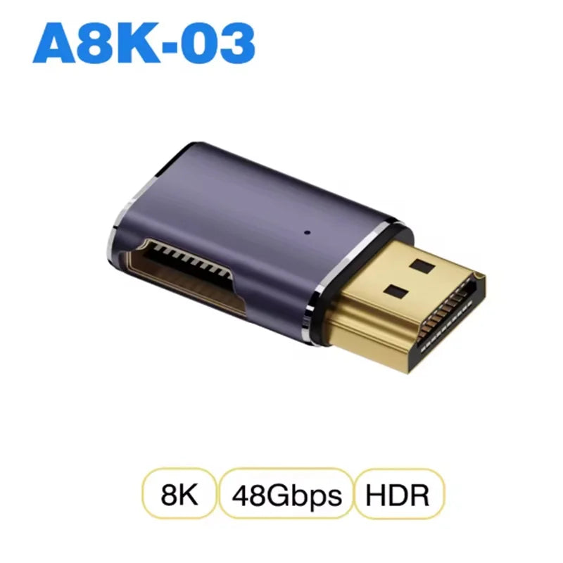 8K HDMI2.1 Cable Adapter micro mini hdmi to HDMI 2.1 Converter 48Gpbs 8K60HZ 4K120HZ for HDTV Projector PS4 PS5 Laptop PC Oasis Select A8K 3