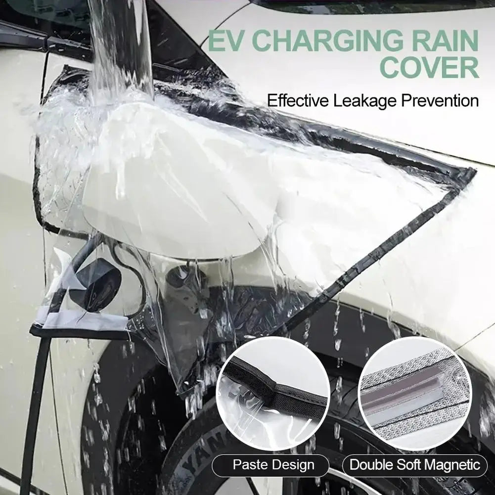 EV Charging Port Rain Cover – Universal Waterproof PVC Shield