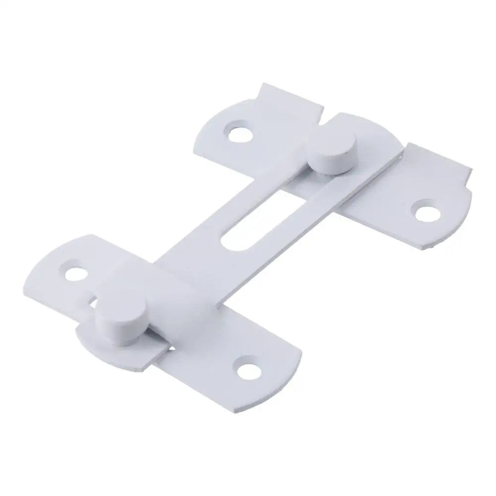 Easy to Use White Door Latch Stainless Steel 4 Inch Locking Latch Hasp Bending Lock Barn Door Oasis Select