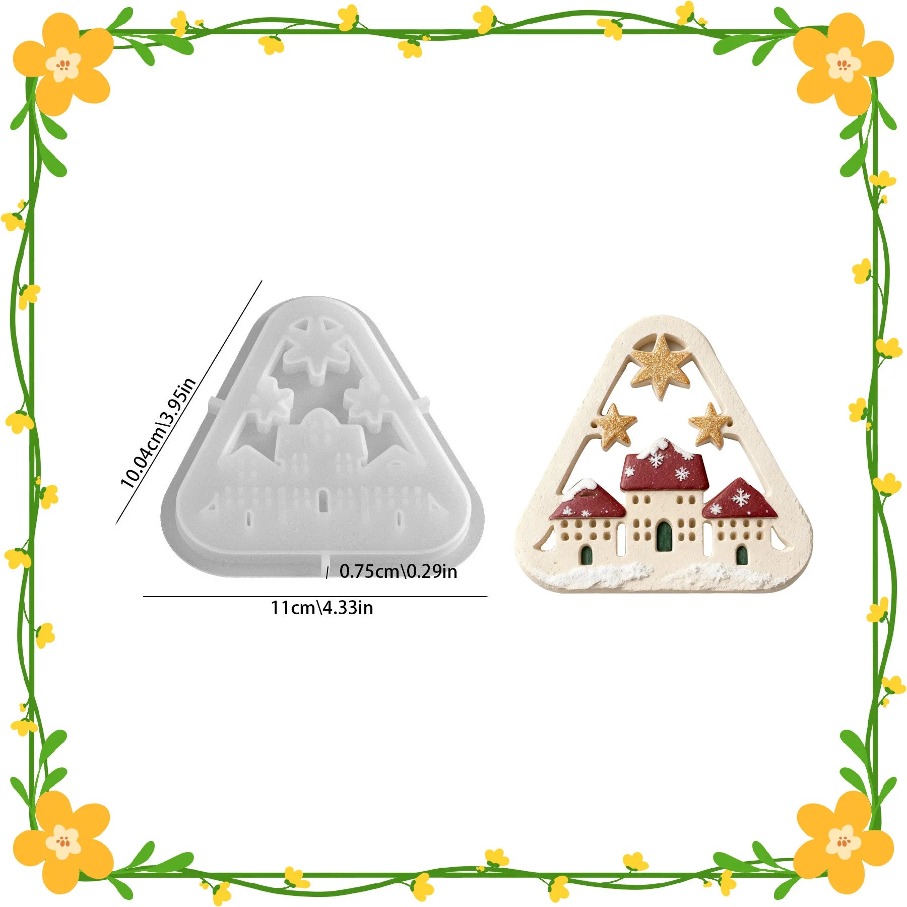 Christmas Triangle Candlestick Silicone Mold Santa Claus Snowman Tree Festival Resin Mould Mini Table Ornaments Home Decoration Oasis Select E mold