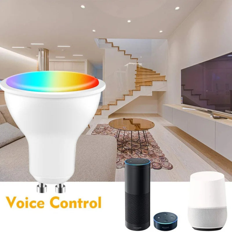 Led Wifi Bluetooth Smart Dimmable Light Bulbs GU10 Dimmable Light Bulbs 5W Support Alexa, Google Voice Control AC 100-240V 5W Oasis Select