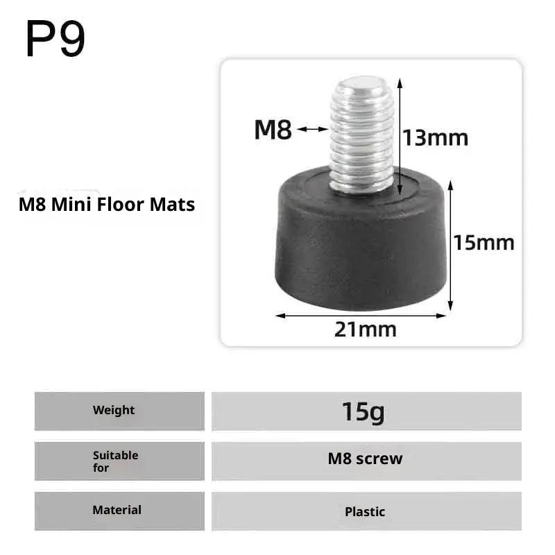 1Pc Universal Anti-slip Rubber Foot Pad Feet Spike 3/8 Inch 1/4 Inch M8 Photography Accessories For Tripod Monopod Oasis Select 9