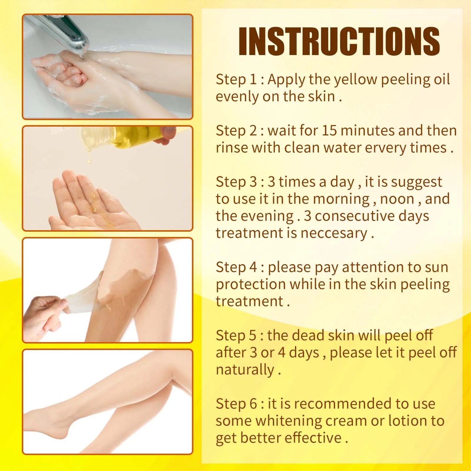 Jaysuing Whitening Yellow Peeling Oil – Dark Spot & Exfoliating Skin Peeling Oil Oasis Select