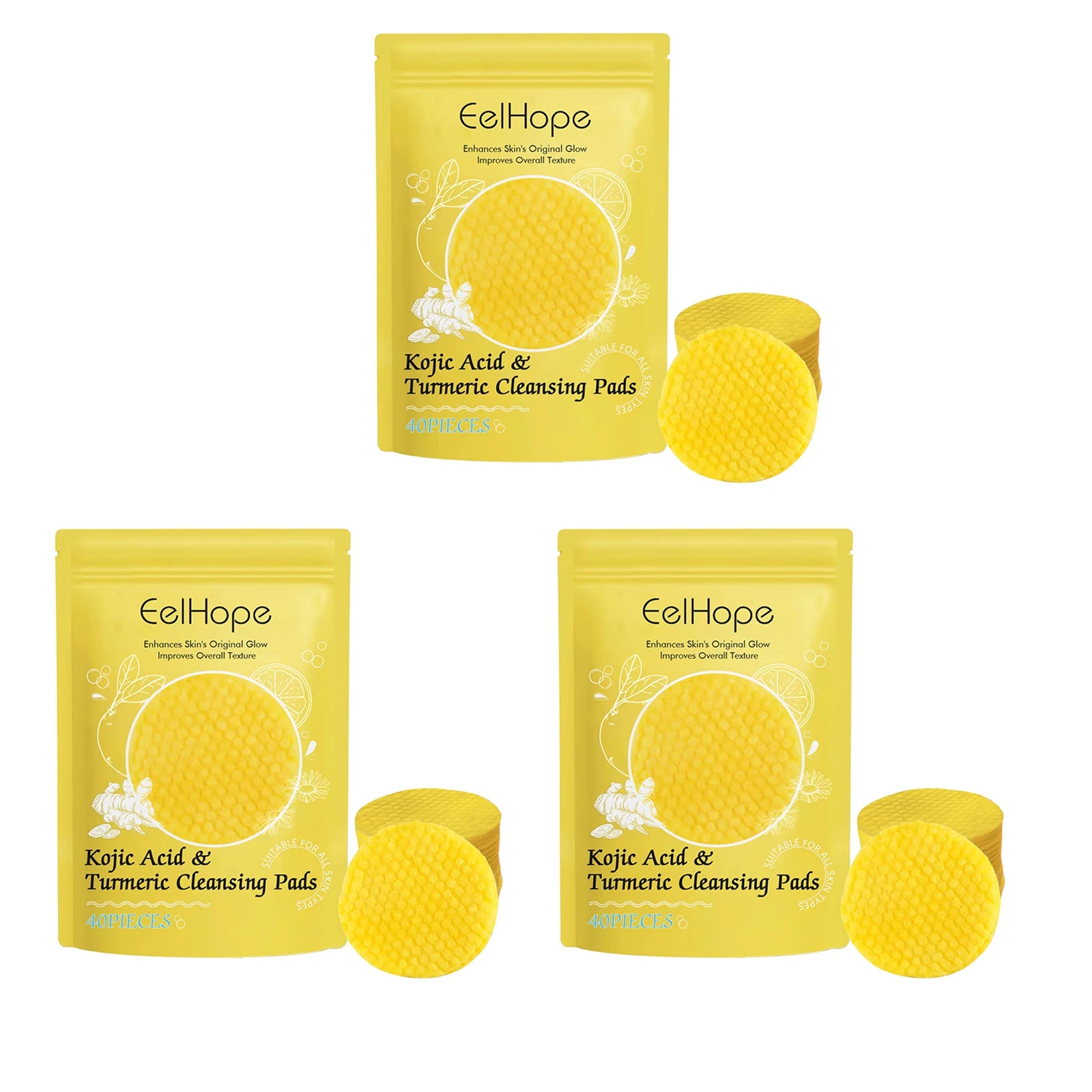 Kojic Acid & Turmeric Cleansing Pads – Brighten & Exfoliate Skin Exfoliating Cleansing Pads Oasis Select buy 1 free 2