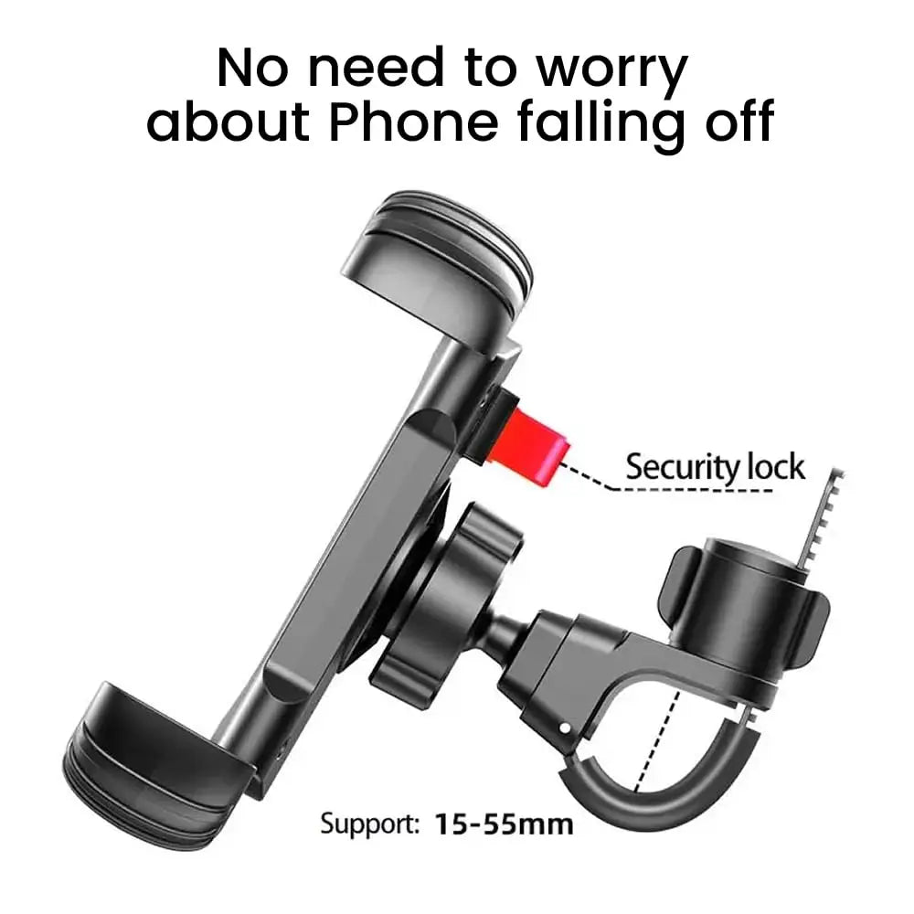 360° Bike & Motorcycle Phone Holder – Universal Non-Slip Mount