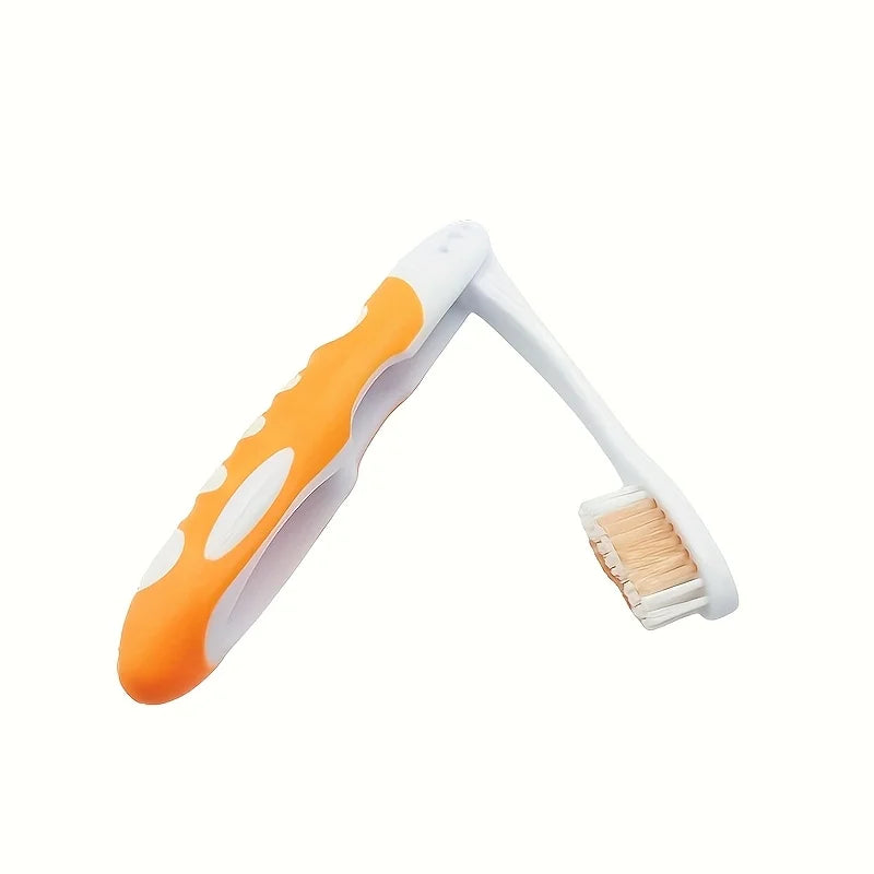 Manual Folding Travel Toothbrush, Full-head, Medium Bristles, Microfiber, Unscented, Portable and Easy to Clean Oasis Select 1 pc