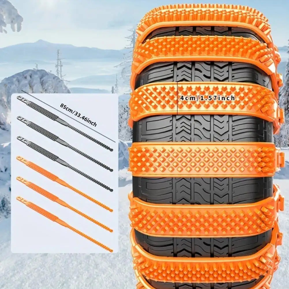 20/10pcs Snow Chain Urethane Set Wheel Ties Belts Widen Thicken Car Tire Crawler Anti-skid Wheel Tyre Ties Winter Emergency Tool Oasis Select