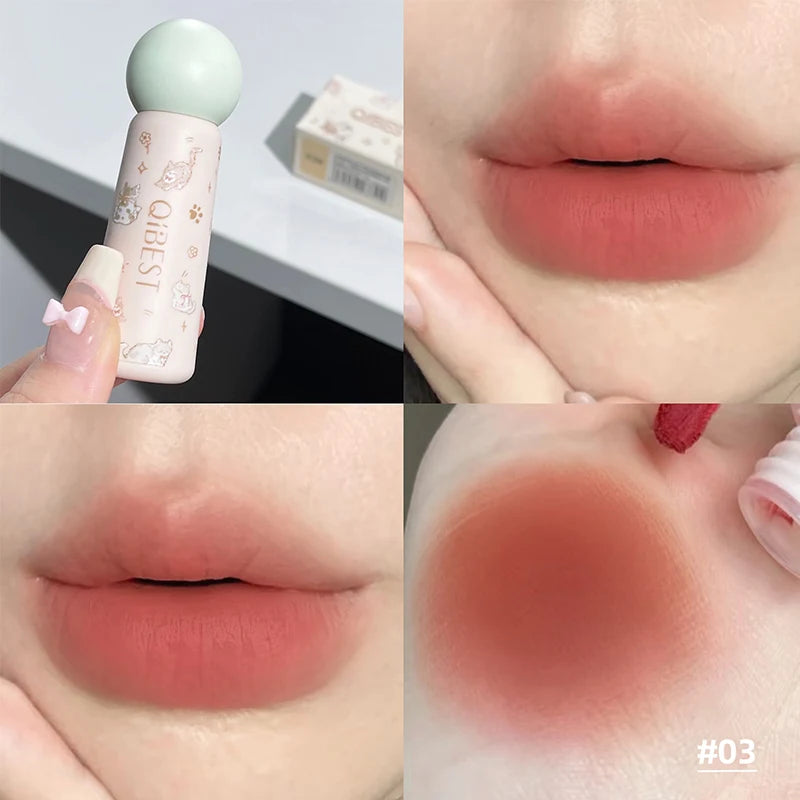 QIBEST Nude Matte Liquid Lipstick – Waterproof & Long-Lasting