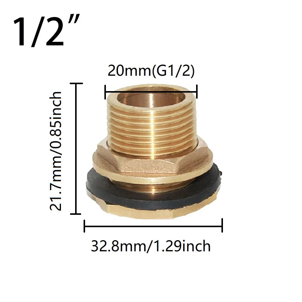 Water Butt Water Tank Tap Buckets Connector Brass Bib Tap Click-lock Fitting Inner And Outer Thread Drain Interface Hardware Oasis Select