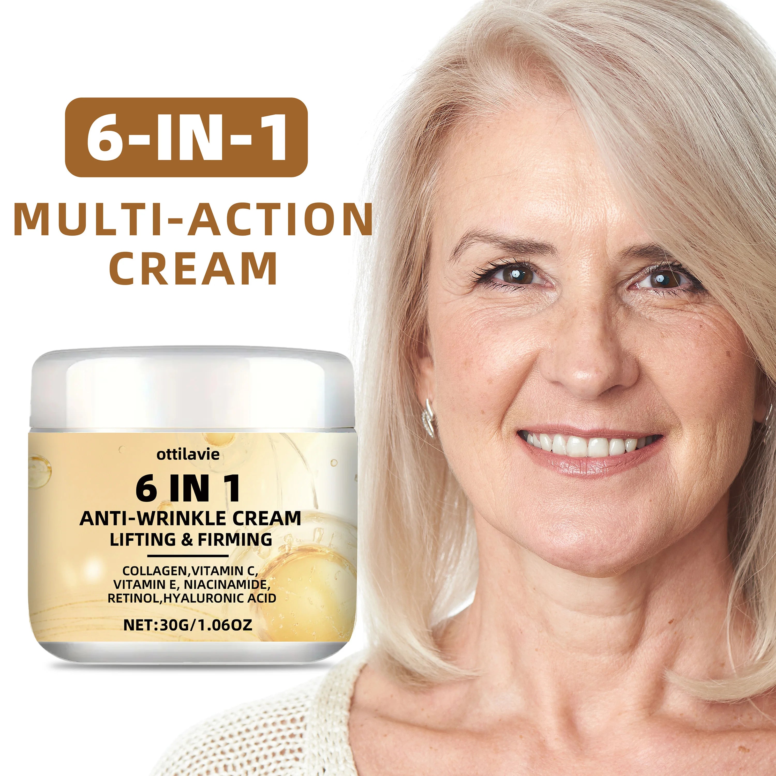Ottilavie 6-in-1 Firming Cream – Moisturize & Smooth All Skin Facial Firming Cream Oasis Select