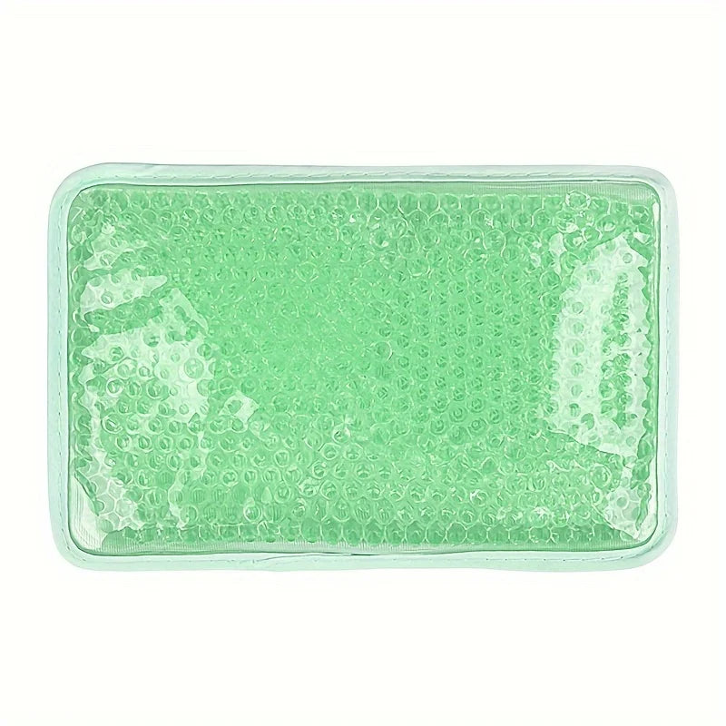Hot Compress Gel Ball Ice Pack Pvc Double-Sided Pillow, Hot and Cold Compress Heating Pack with Strap, Handheld Ice Pack, Three Colors, Single Pack Oasis Select Green