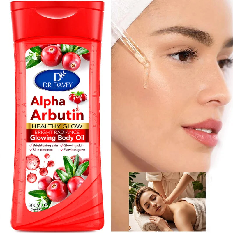 DR.DAVEY Alpha Arbutin Body Oil 200ml – Brightening Moisturizer