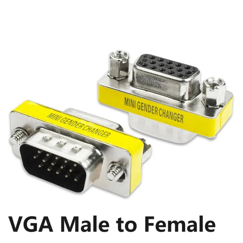 VGA 15Pin DB9 9Pin Male to Male/Female to Female/Male to Female Mini Gender Changer Adapter RS232 Serial plug Com Connector Oasis Select VGA MF