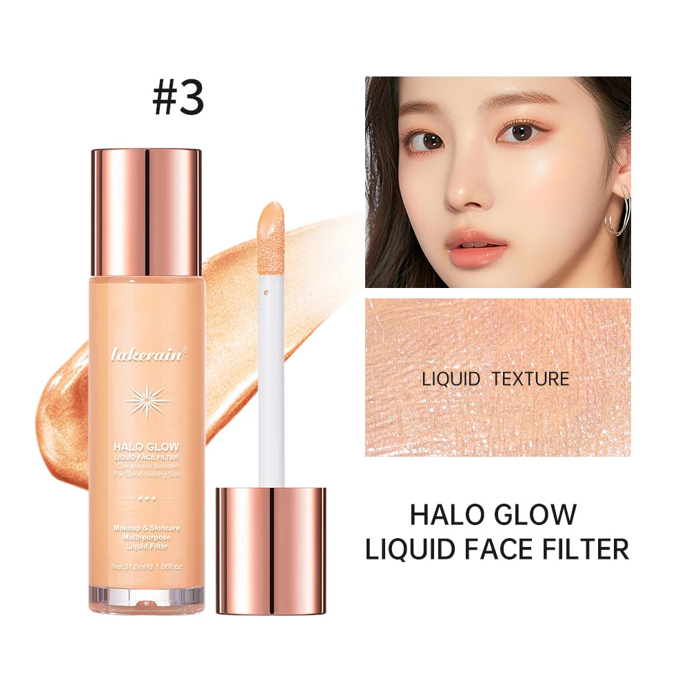 8colors Facial Highlight Liquid Long-Lasting Makeup Face Body Highlight Contouring Liquid Highlight Liquid Dual Effect Cosmetics Oasis Select Color 3