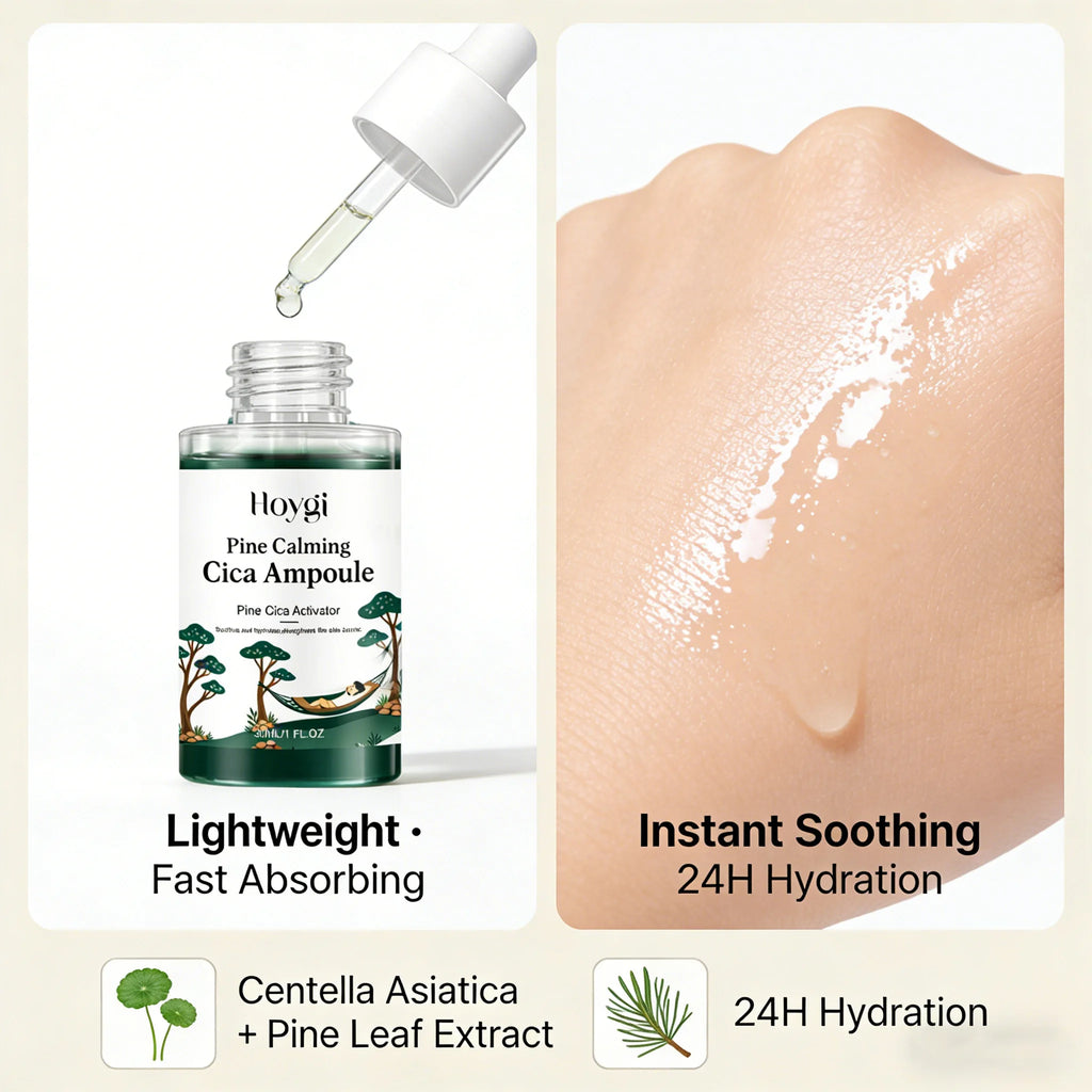 Hoygi Pine Cica Ampoule Serum – Hyaluronic Acid & Centella Face Serum Ampoule Oasis Select