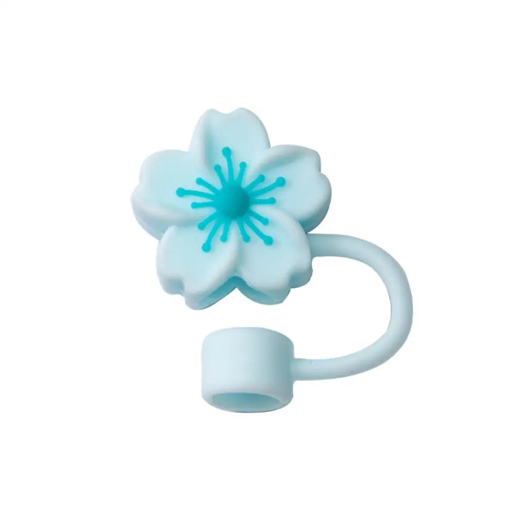 10mm/0.4in Flower Shape Straw Cover Compatible with Stanley 30&40 Oz Tumbler Soft Silicone Flower Straw Cover Straw Lid Oasis Select C