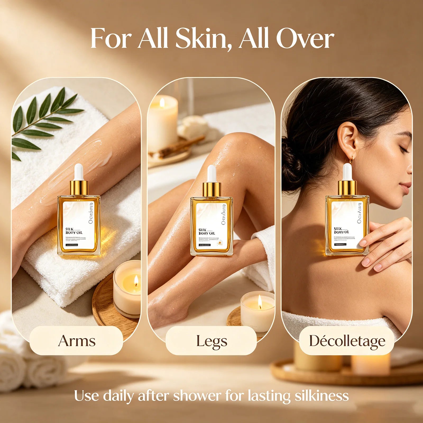 OceAura Silk Body Oil – Hydrating Dry Oil for Smooth Skin Body Moisturizer Oil Oasis Select