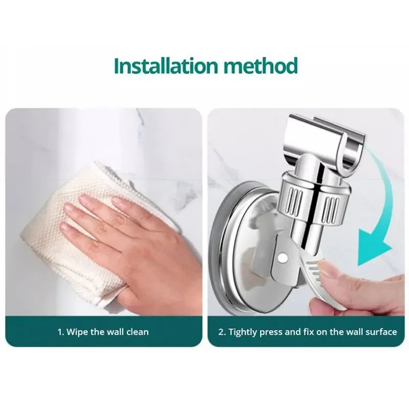 Adjustable Shower Rack Suction Cup Type Lotus Canopy Bracket Handheld Shower Head Bathroom Nozzle Fixed Base Oasis Select