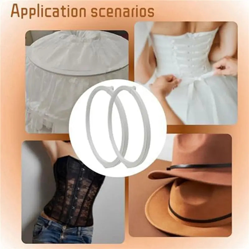 LIKE WISH 4X Steel Boning For Sewing, White Spring Corset Boning For Making Dresses, Skirts, Corsets, Underwear (11 FT) Oasis Select