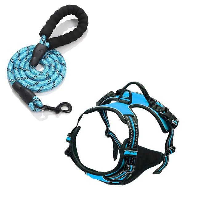 Reflective Shoulder Straps, Large and Medium-sized Dog Chest Straps, Vest Dog Leash Pet Supplies Oasis Select Blue suit XL code