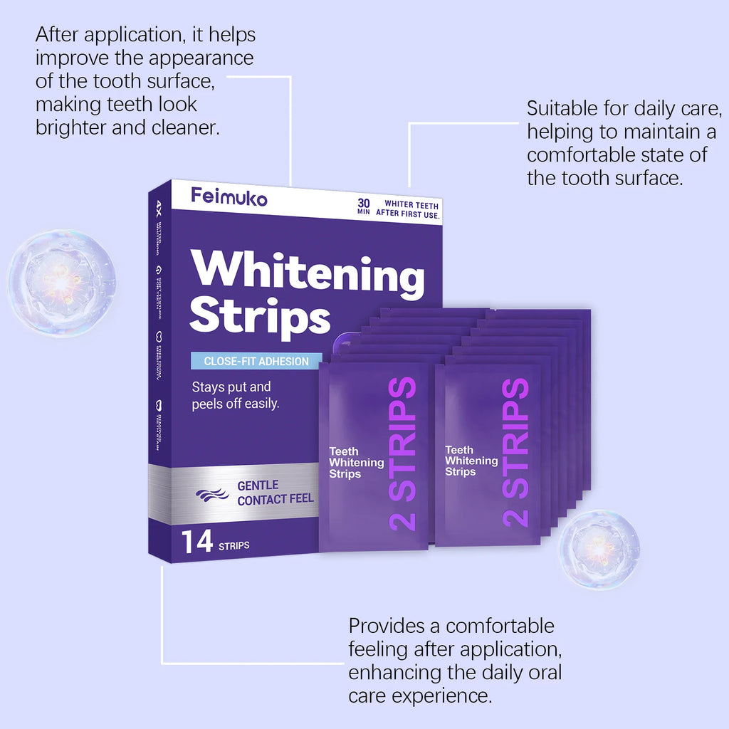 Purple Teeth Whitening Strips Oral Cleaning Removal Gel Improve Dental Yellowing Oral Care, for Lasting Bright Smile Oasis Select