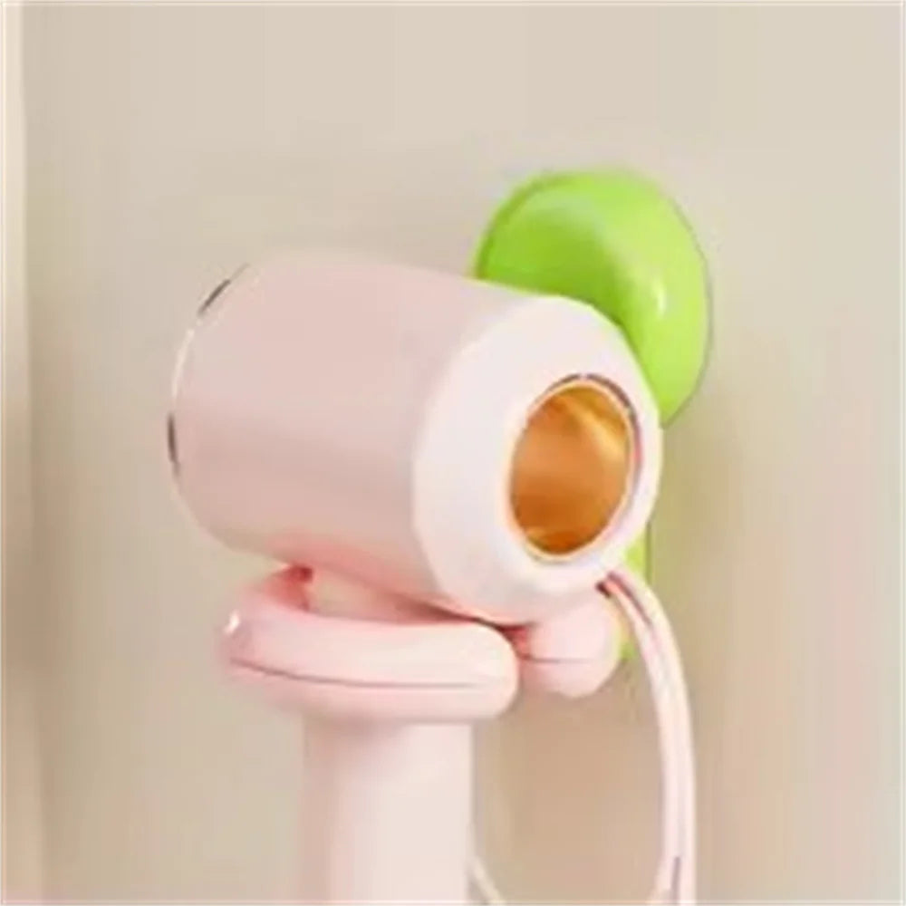 Wall-Mounted Hair Dryer Holder – Punch-Free Bathroom Shelf